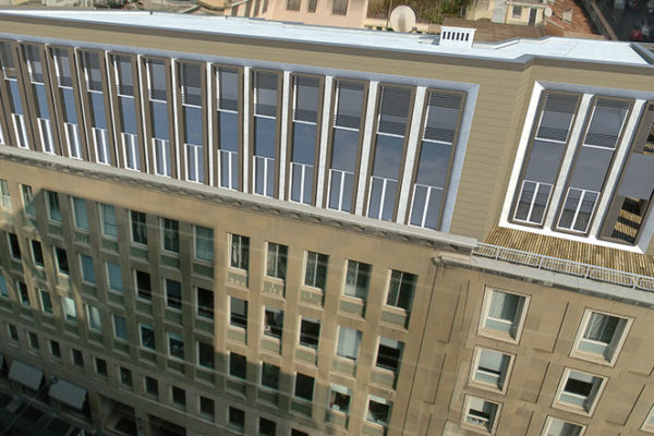 Sopralzo uffici - Via Manzoni Milano - Render